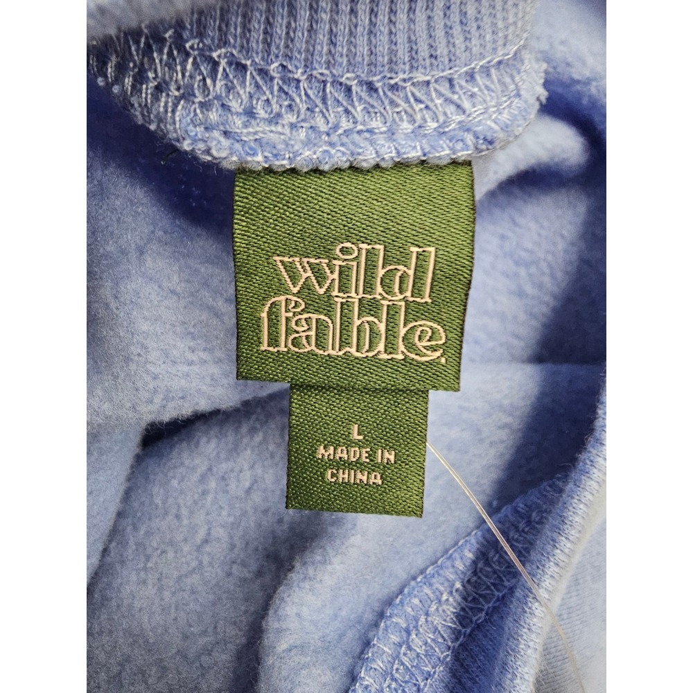 Wild Fable Weekend Football Club Oversized Sweatshirt Blue Large NWT 331114738 - Picture 4 of 7